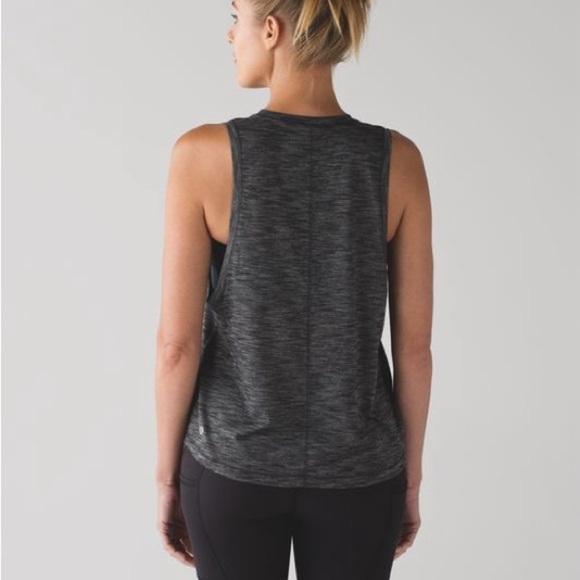 Lululemon Cardio Squad Tank II Heathered Black - Picture 2 of 10